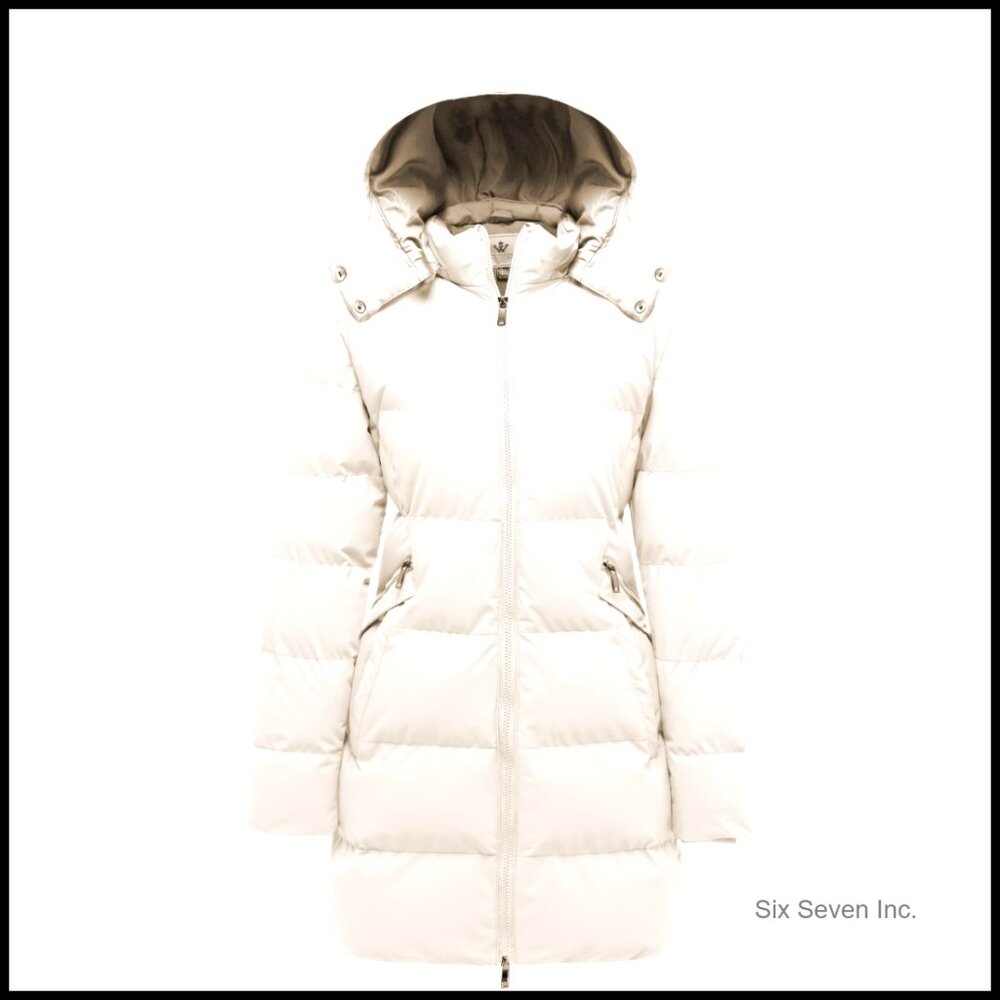 Warm Thickened Parka Coat Winter Puffer Jacket with Removable Hood
